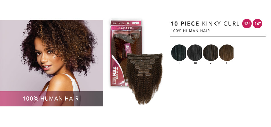 clip in 10 piece kinky curly